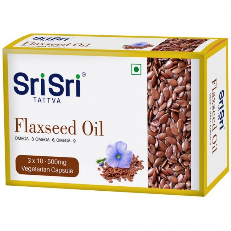 Sri Sri Ayurveda Flaxseed Veg Oil Capsules 15gm
